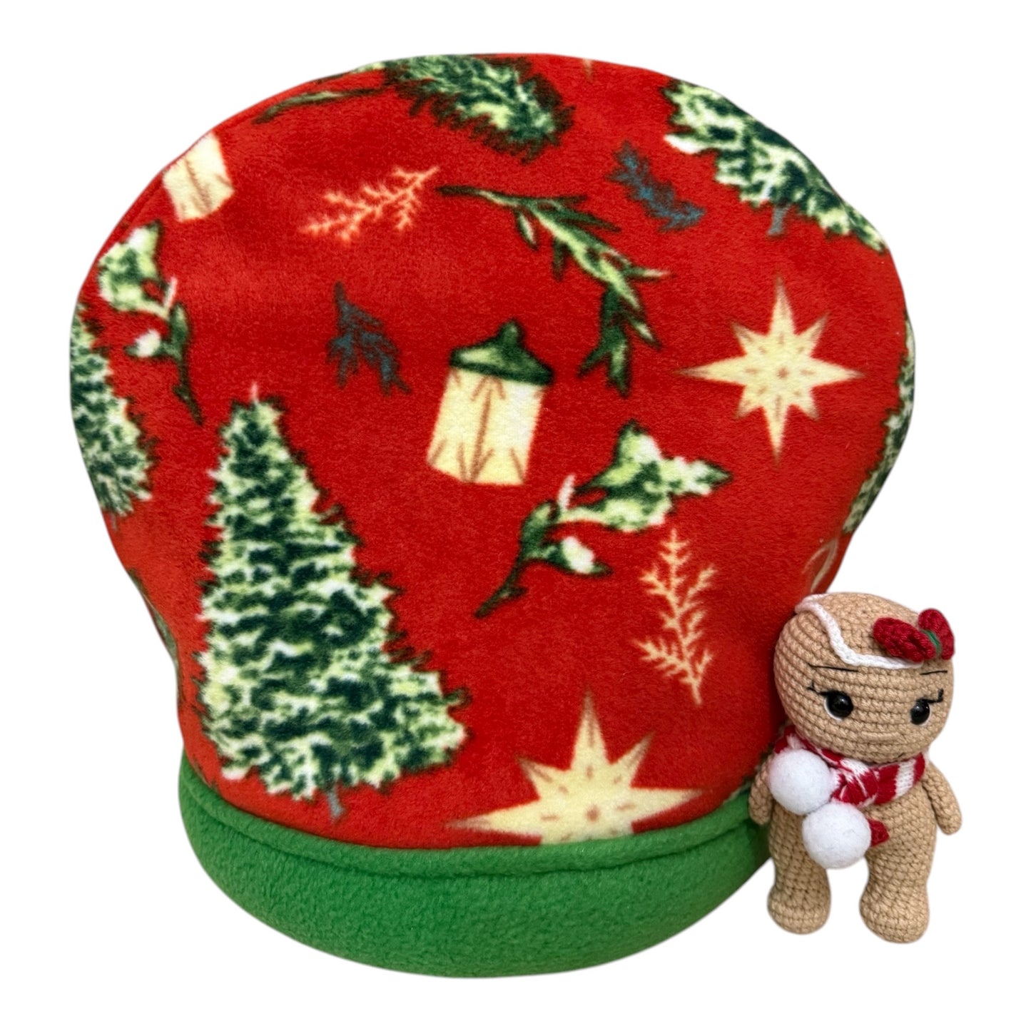 Raudona kumštinukė „Kalėdinė eglutė“ – flisinis guolis jūrų kiaulytei