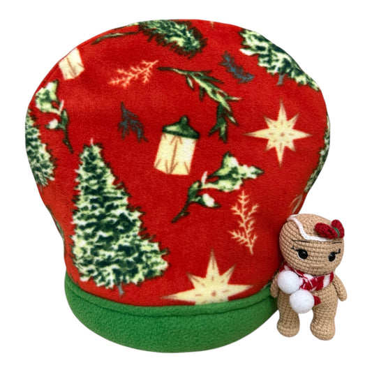 Raudona kumštinukė „Kalėdinė eglutė“ – flisinis guolis jūrų kiaulytei