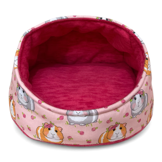 Karieta – flisinis guolis jūrų kiaulytei su kiaulytėm, rožinis