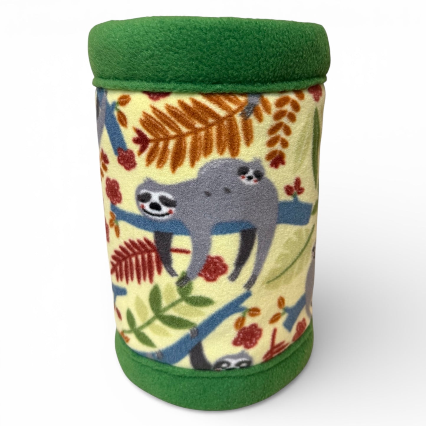 Flisinis tuneliukas jūrų kiaulytei – žalias su tinginiais