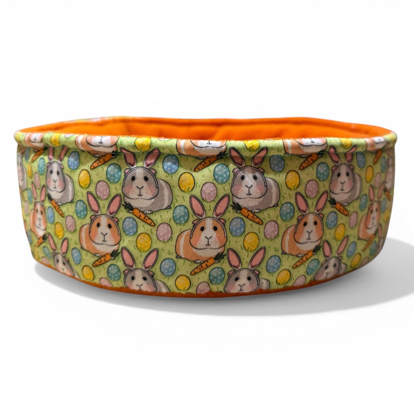 Flisinis guolis jūrų kiaulytei Lėkštė – oranžinis su jūrų kiaulytėm