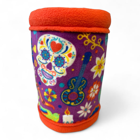 Flisinis tuneliukas jūrų kiaulytei – oranžinis su meksikietišku raštu