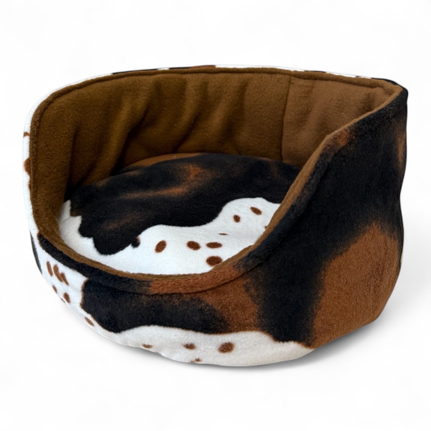 Guolių komplektas jūrų kiaulytėms „Karvytės kampelis“ | Flisiniai guoliai su karvės kailio raštu