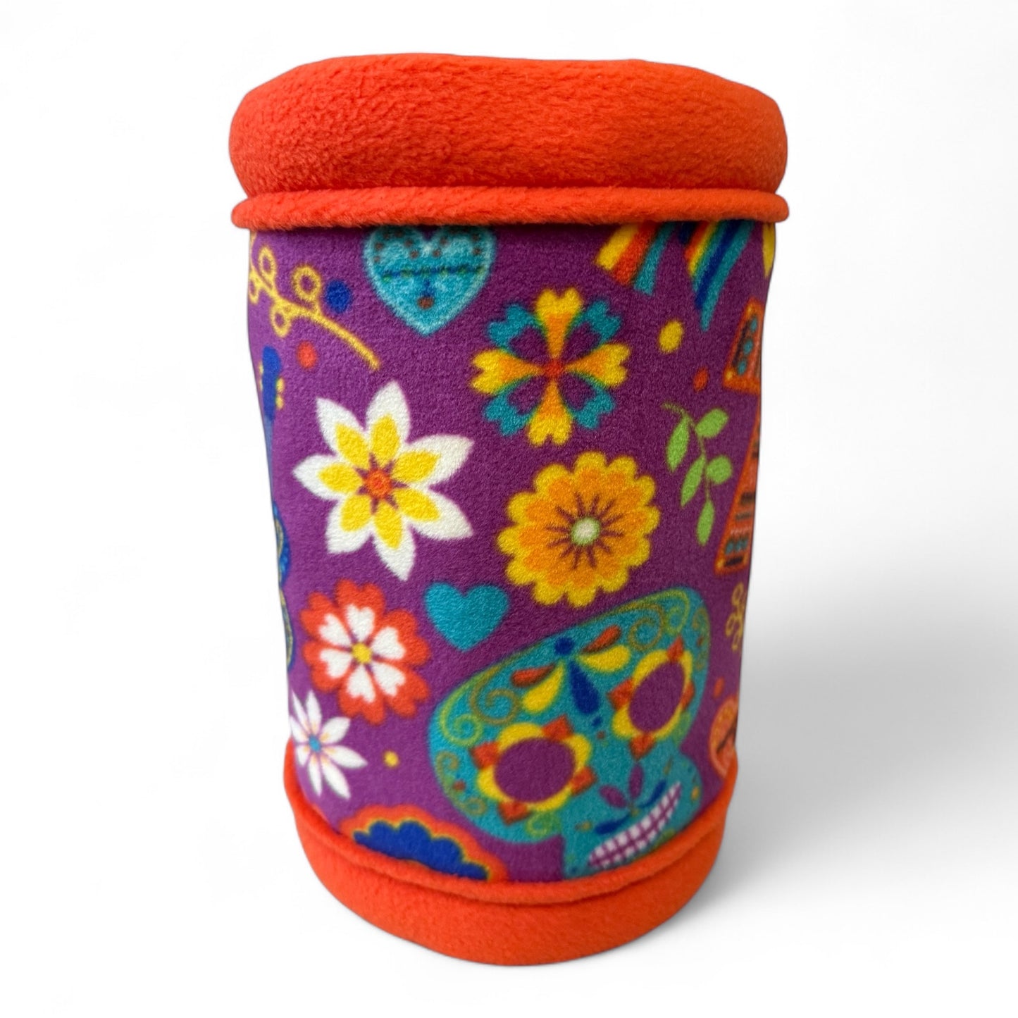 Flisinis tuneliukas jūrų kiaulytei – oranžinis su meksikietišku raštu