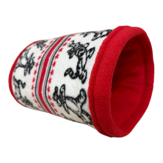 Flisinis tuneliukas jūrų kiaulytei – raudonas su tigrais