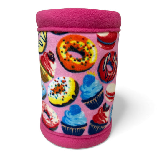 Flisinis tuneliukas jūrų kiaulytei – rožinis su spurgom