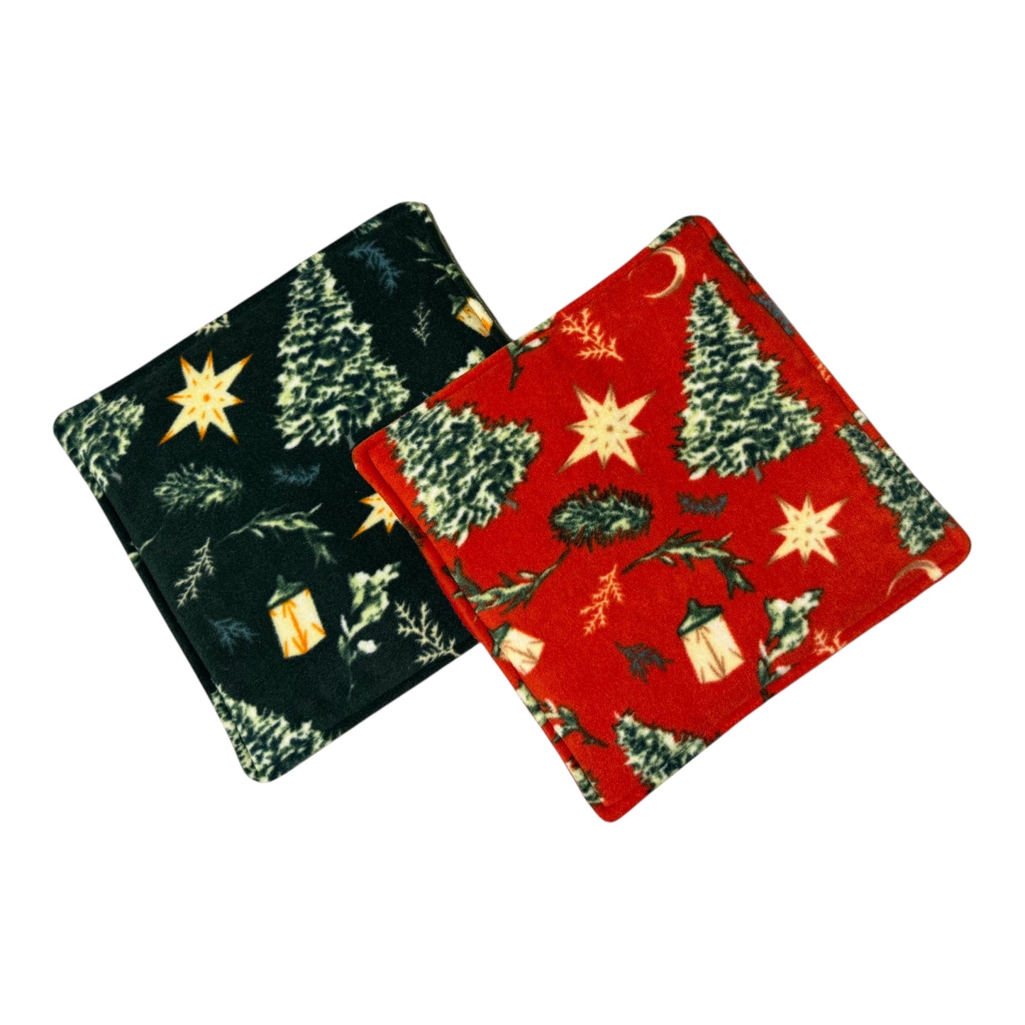 Kalėdiniai pašikniukai jūrų kiaulytei (2 vnt) | Flisiniai paklotukai narvui