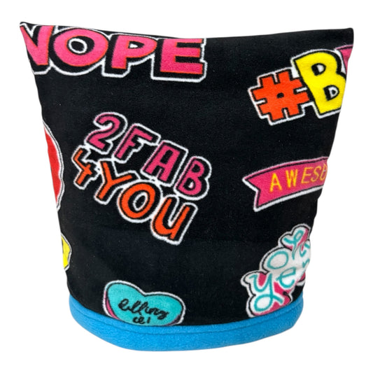 Flisinis guolis–miegmaišis jūrų kiaulytei – juodas su šūkiais