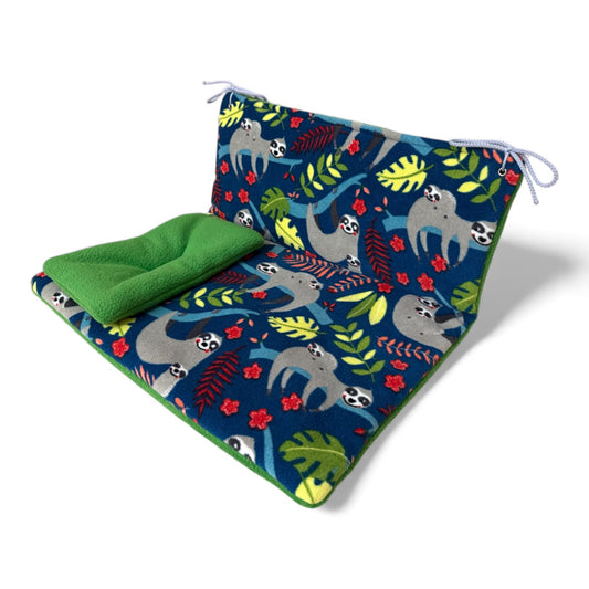 Guolis Dienos lova jūrų kiaulytėms – minkšta sofutė su pagalvėle, su tinginiais