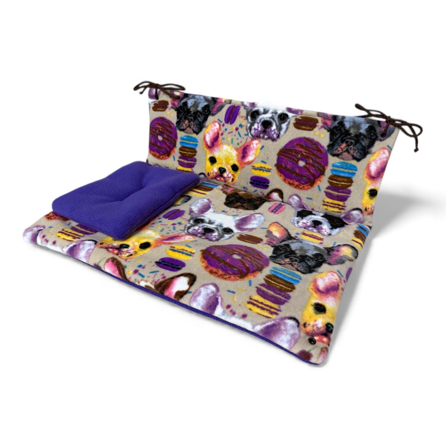 Guolis Dienos lova jūrų kiaulytėms – minkšta sofutė su pagalvėle, su šuniukais