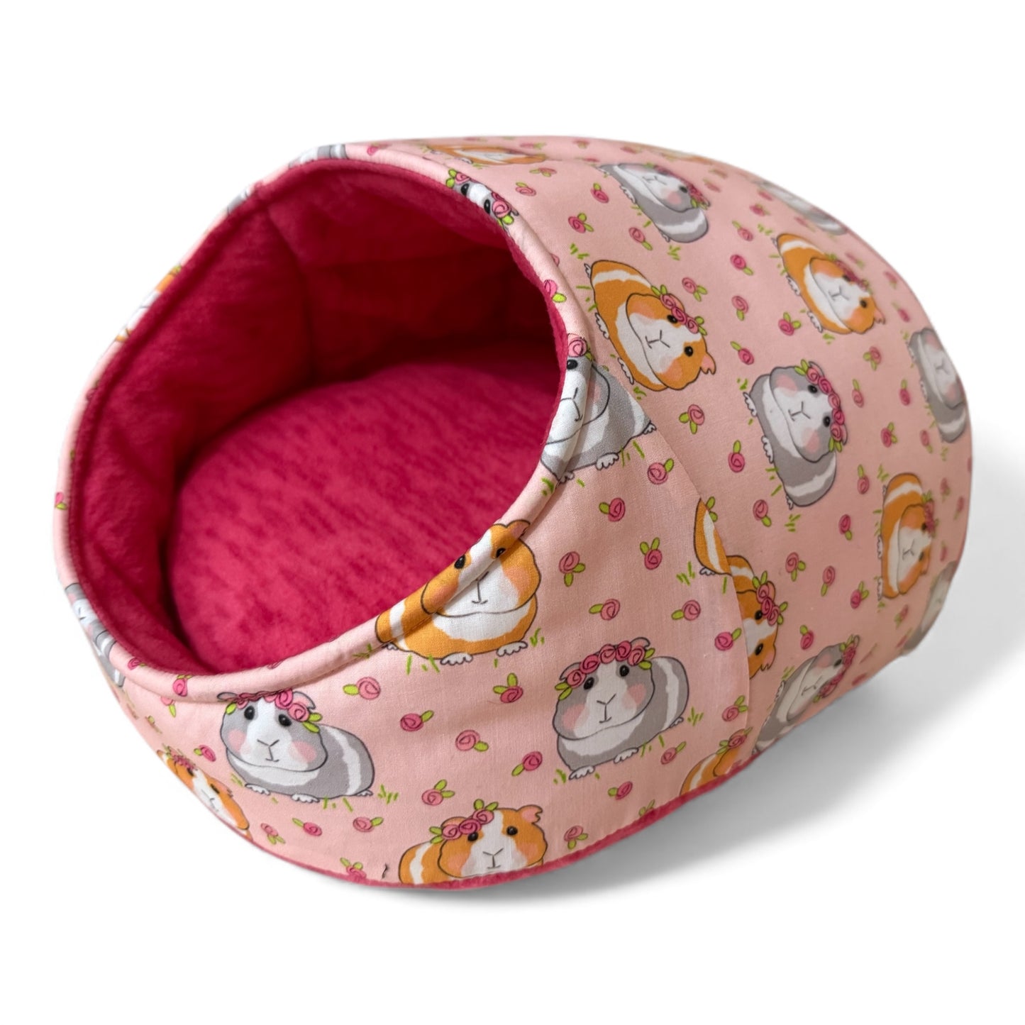 Karieta – flisinis guolis jūrų kiaulytei su kiaulytėm, rožinis