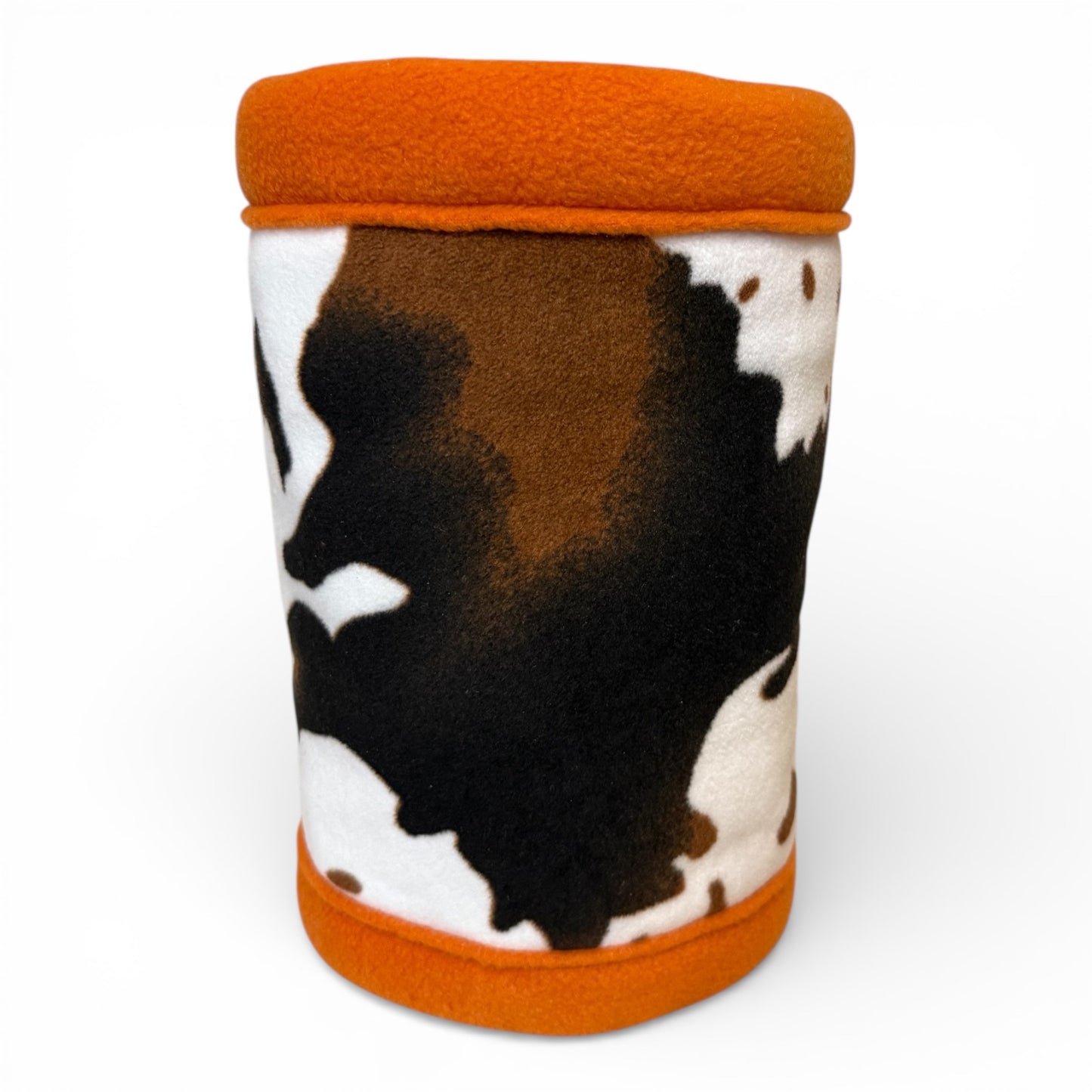 Flisinis tuneliukas jūrų kiaulytei – oranžinis su karvės raštu