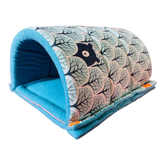 Šiltnamis – tunelio formos flisinis guolis jūrų kiaulytei, mėlynas su mišku