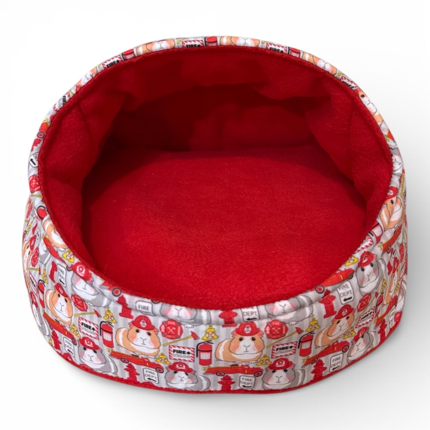 Karieta – flisinis guolis jūrų kiaulytei su kiaulytėm, raudonas