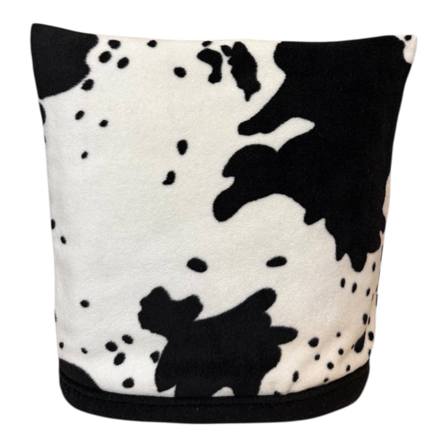 Flisinis guolis–miegmaišis jūrų kiaulytei – juodas su karvės raštu