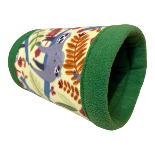 Flisinis tuneliukas jūrų kiaulytei – žalias su tinginiais