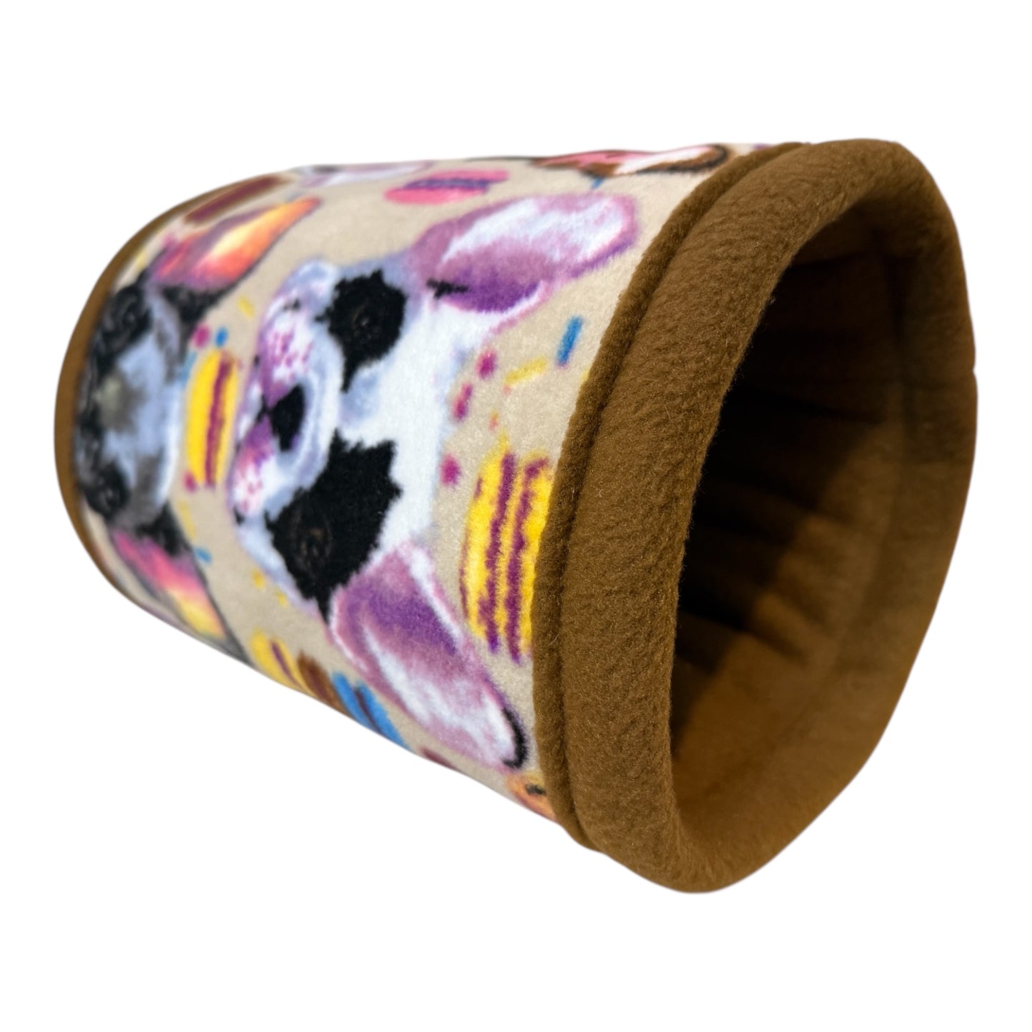 Flisinis tuneliukas jūrų kiaulytei – rudas su šuniukais