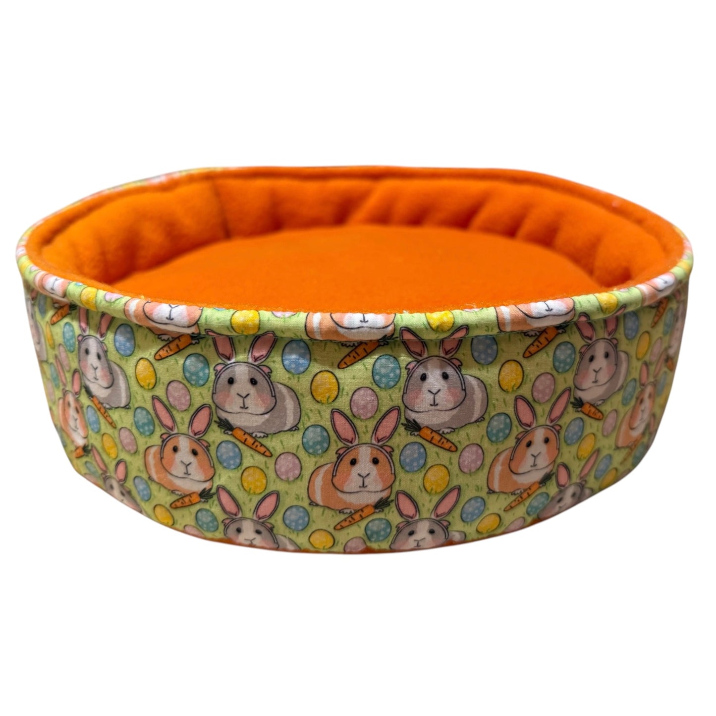 Flisinis guolis jūrų kiaulytei Lėkštė – oranžinis su jūrų kiaulytėm