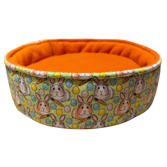 Flisinis guolis jūrų kiaulytei Lėkštė – oranžinis su jūrų kiaulytėm