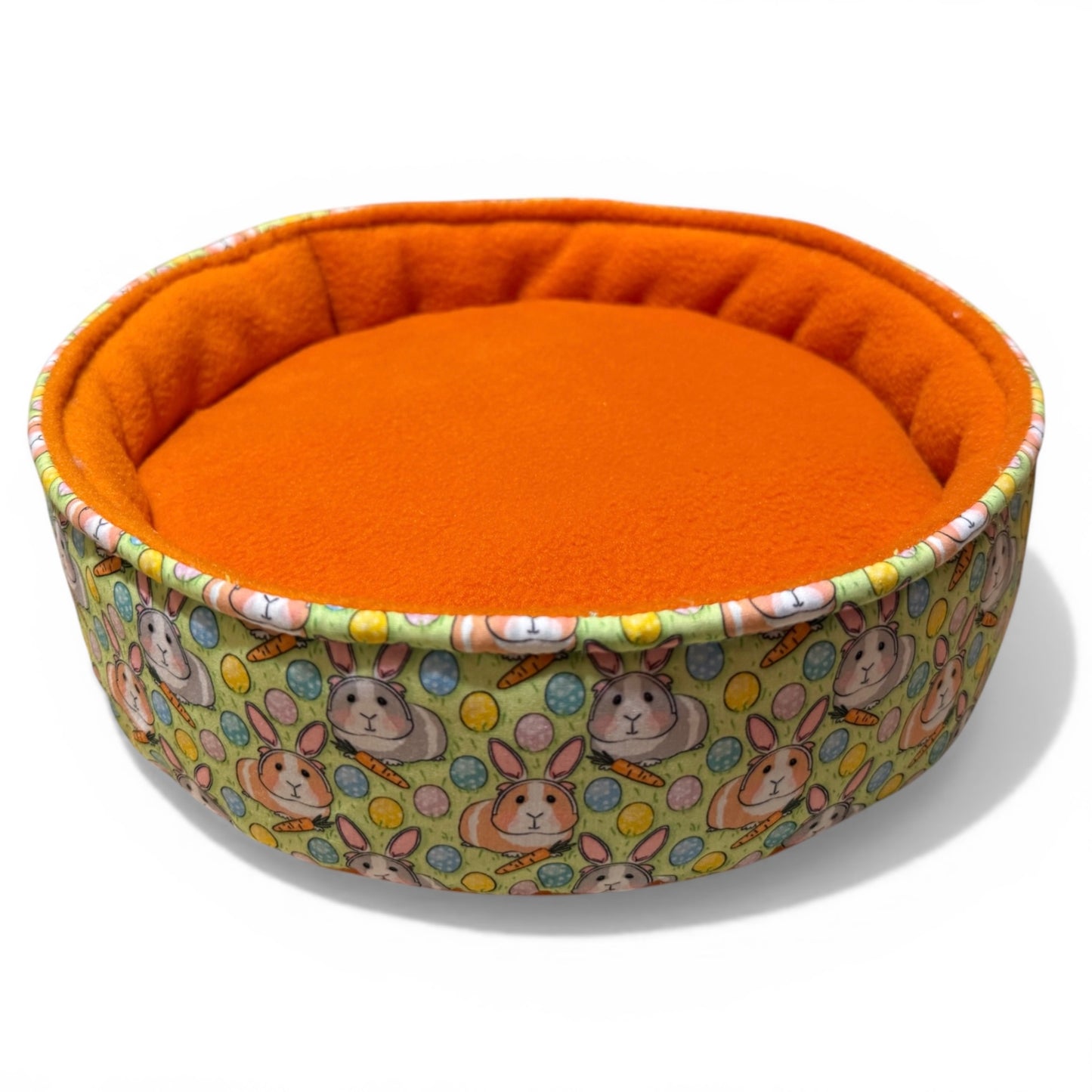 Flisinis guolis jūrų kiaulytei Lėkštė – oranžinis su jūrų kiaulytėm