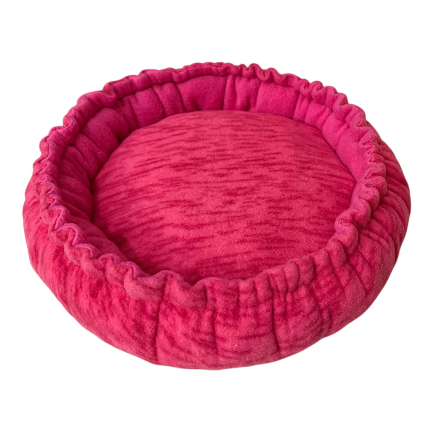 Flisinis guolis Pufas jūrų kiaulytei, rožinis su dryžiais, rankų darbo