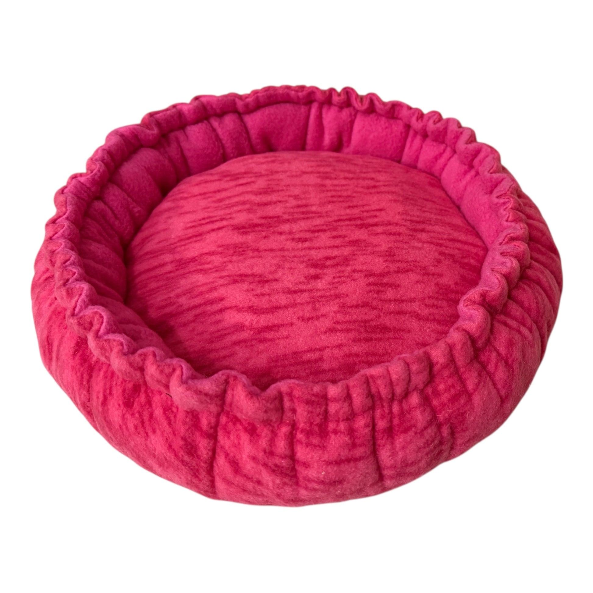 Flisinis guolis Pufas jūrų kiaulytei, rožinis su dryžiais, rankų darbo