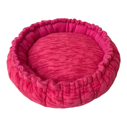 Flisinis guolis Pufas jūrų kiaulytei, rožinis su dryžiais, rankų darbo